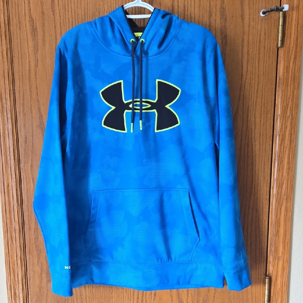 Under Armour Mens Big Logo Graphic Cold Gear Pullover Hoodie